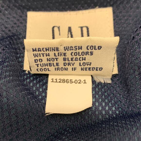Vintage GAP Windbraker Coat Men S Teal Soft Shell Mesh Liner Full Zip 4 Pockets - Picture 4 of 12